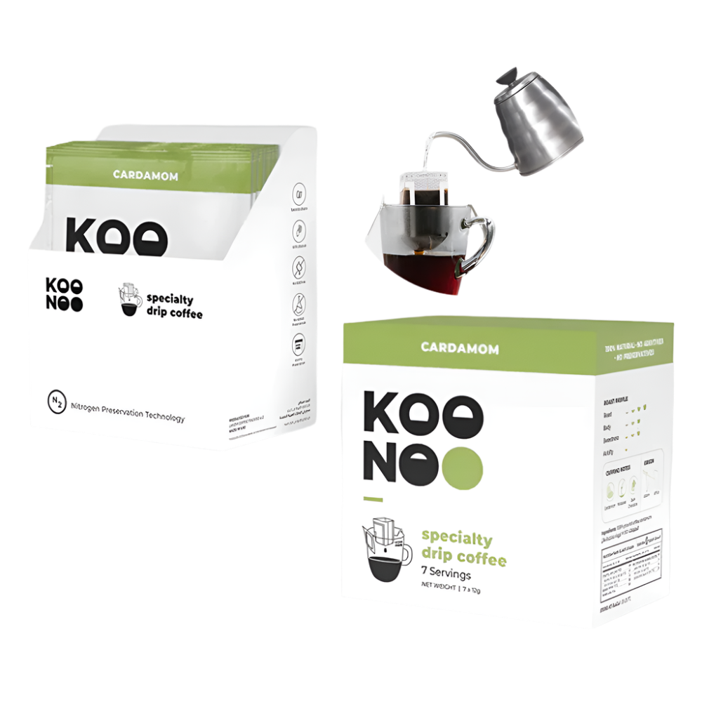 KOONOO Cardamom - BeanBurds Koonoo Box of 7 x 12g Sachets Specialty Coffee Drip Bags