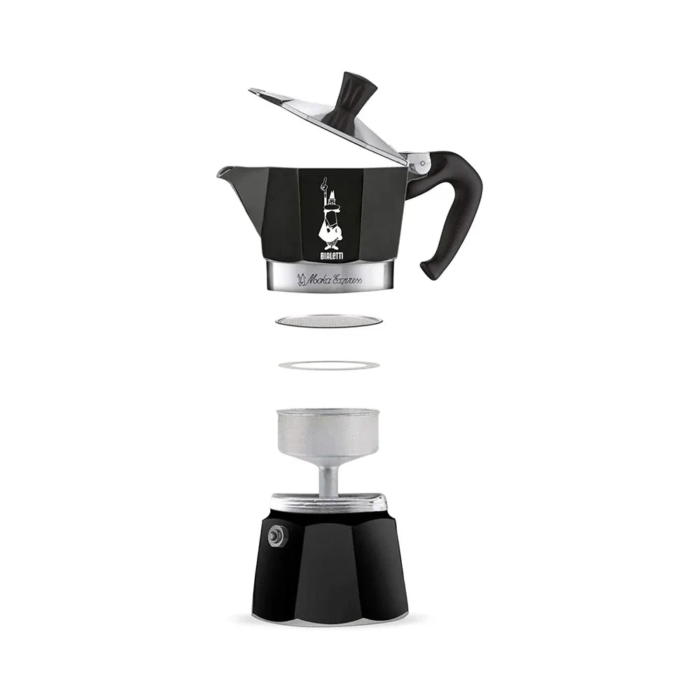 Bialetti Moka Expresso Coffee Maker - Red & Black - BeanBurds Brewing Gadgets Black Brewing Equipment