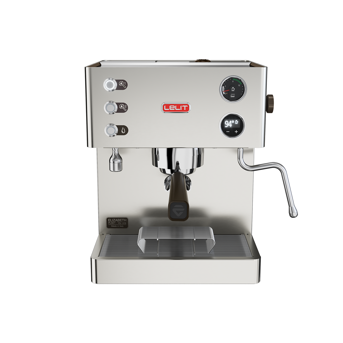 Lelit Elizabeth espresso machine, brushed stainless steel