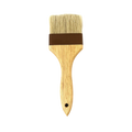 Precise Wide Flat Brush with Natural Bristles and Wooden Handle