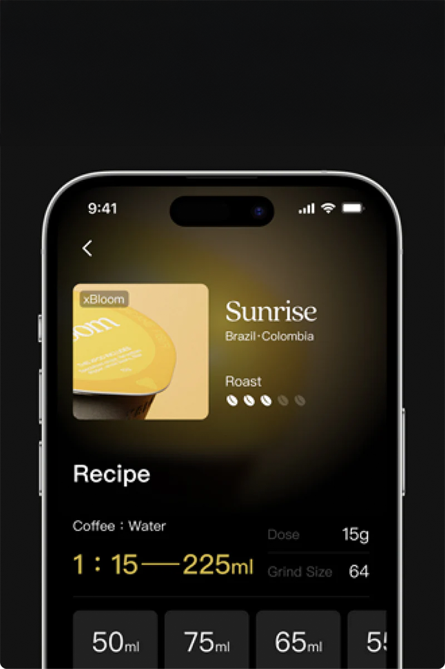 وصفة المحمصة في تطبيق xBloom