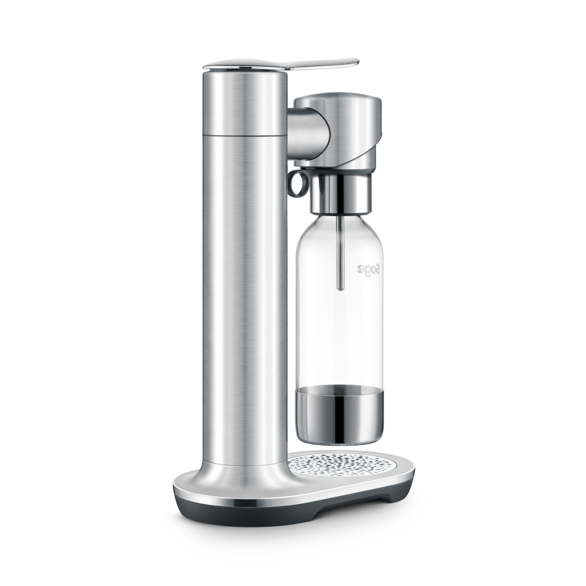 The InFizz Fusion brushed stainless steel body and die-cast lever, official Sage photography
