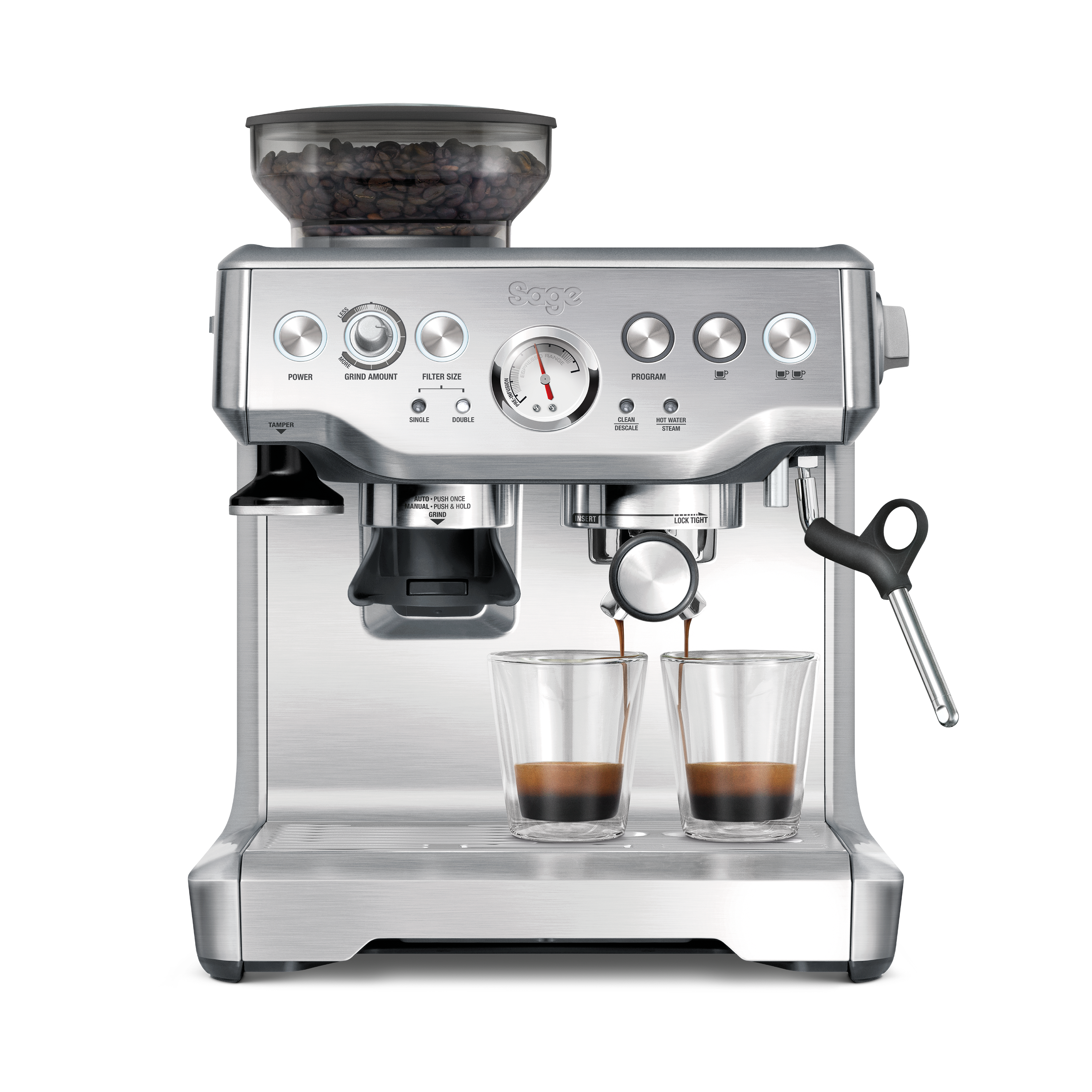 Sage the Barista Express™ - BeanBurds Breville Brushed Stainless Steel Coffee Makers & Espresso Machines