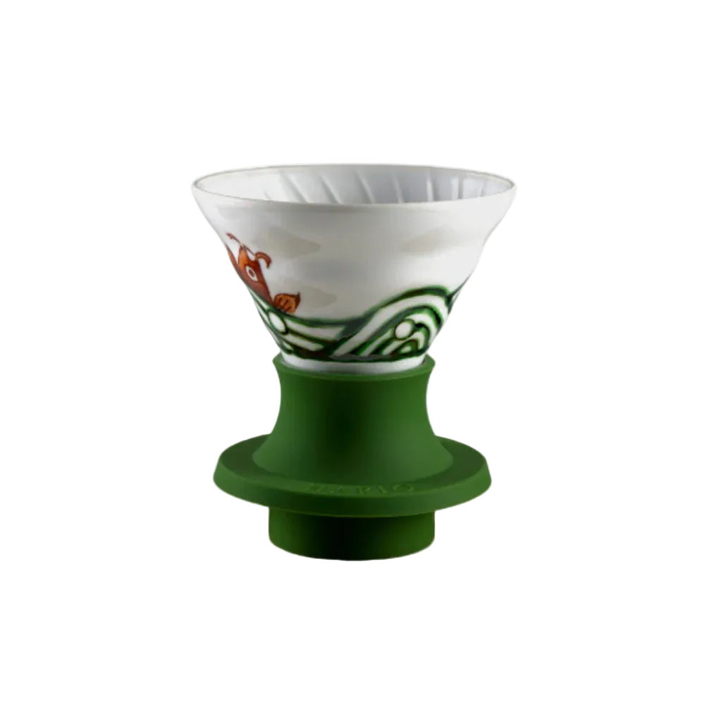 Hario Plum Motif Imari-Yaki Immersion switch dripper 02