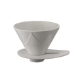 Hario V60 One Pour Dripper MUGEN, Ceramic - BeanBurds Brewing Gadgets White Coffee Dripper