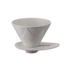 Hario V60 One Pour Dripper MUGEN, Ceramic - BeanBurds Brewing Gadgets White Coffee Dripper
