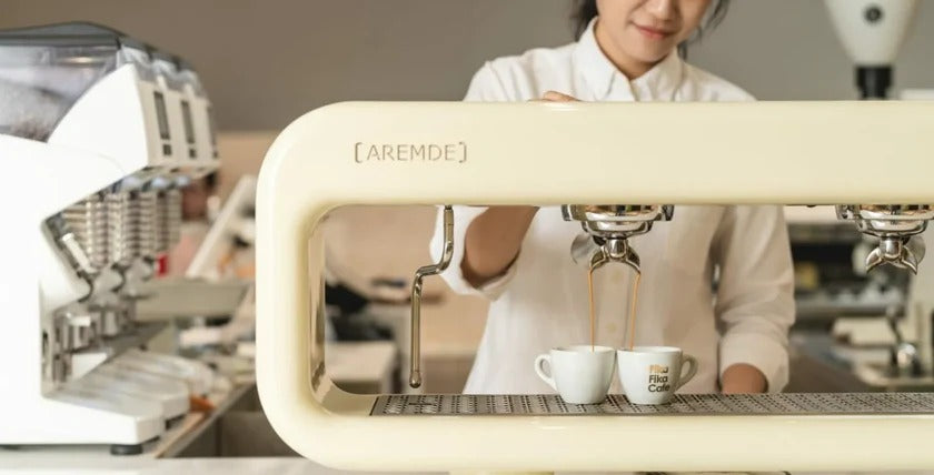 Aremde Nexus One Gravimetric - BeanBurds CMI Equipment 2 Groups / Onyx Black Espresso Machine