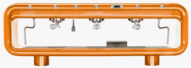 Aremde Nexus One Gravimetric - BeanBurds CMI Equipment 2 Groups / Pumpkin Orange Espresso Machine