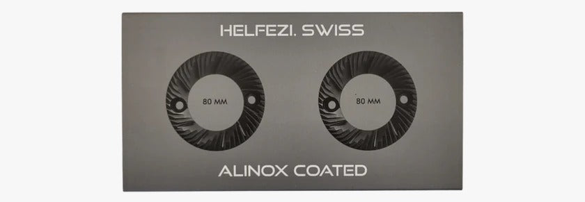 Helfezi Swiss 80 mm Alinox Coated Burr Set