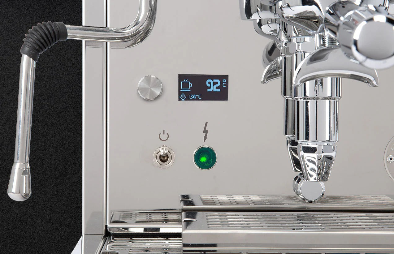 Synchronika II – Dual Boiler System with Rotary Pump - BeanBurds BonCafe Chrome Espresso Machine