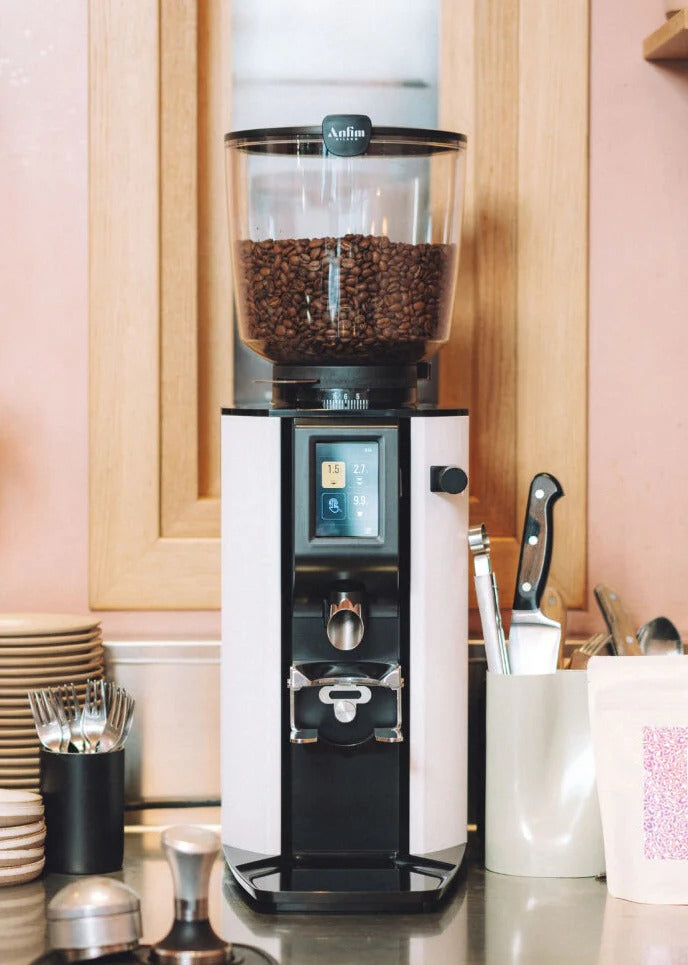 ANFIM ALBA COFFEE GRINDER - BeanBurds Al Menhaz White Coffee grinder