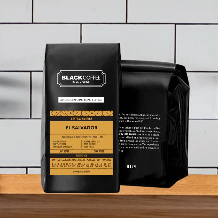 El Salvador - BeanBurds Black Coffee By Cafe Younes 250g / Rakweh / Turkish / Medium Coffee Beans