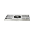 15″ x 7″ Center Spray Glass Rinser Drip Tray – Brushed Stainless – With Drain - BeanBurds Al Menhaz Default Title Accessories