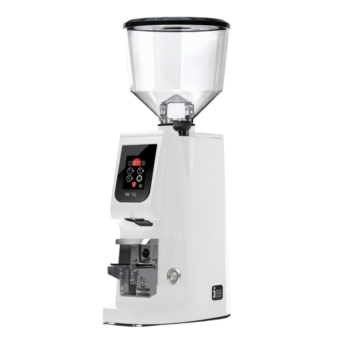 Eureka Atom W75 Coffee Grinder with Scale - BeanBurds CMI Equipment White Coffee Grinders