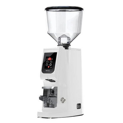 Eureka Atom W65 Coffee Grinder with Scale - BeanBurds CMI Equipment White Coffee Grinders