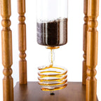 Yama Glass 25 Cup Cold Drip Maker Curved Brown Wood Frame - BeanBurds Brewing Gadgets Default Title Coffee Dripper