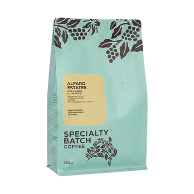 Alfaro Estates — upright transparent coffee hero