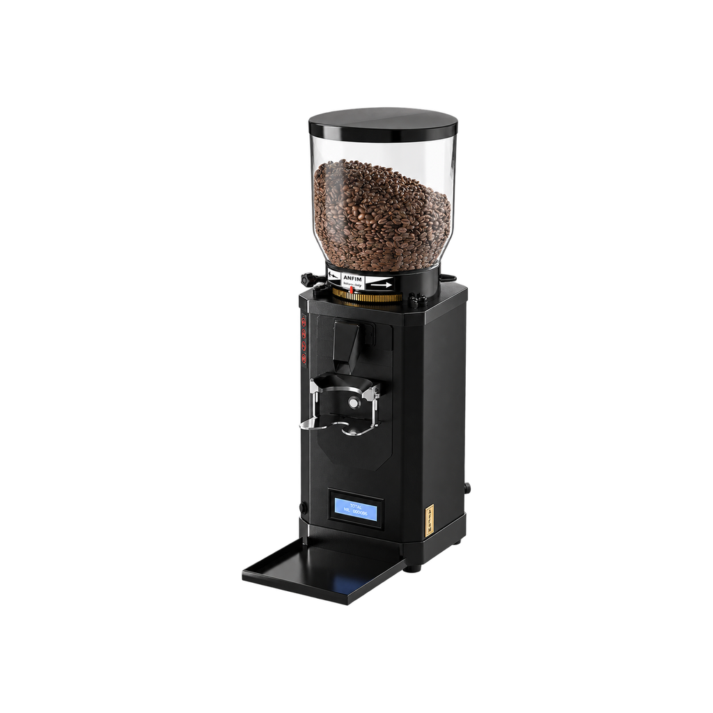 Anfim SP II Plus – 75 mm Titanium Burrs – Espresso Coffee Grinder — product view on transparent background