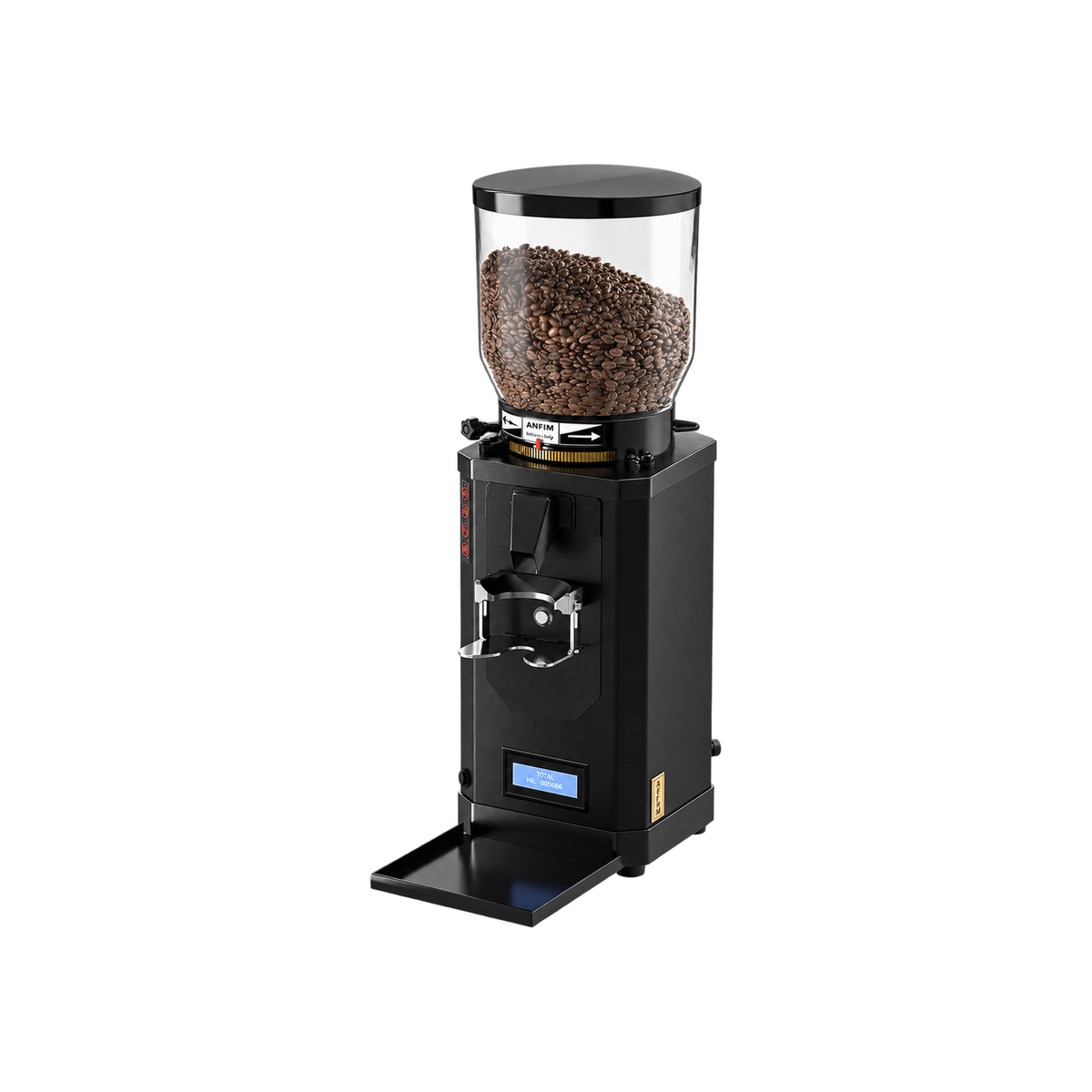 Anfim SP II Plus – 75 mm Titanium Burrs – Espresso Coffee Grinder — product view on transparent background