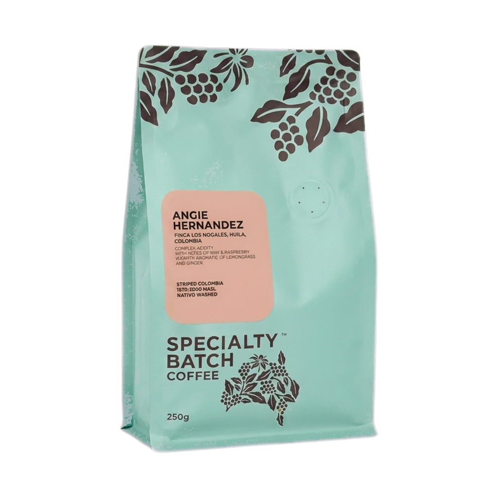 Angie Hernandez — upright transparent coffee hero