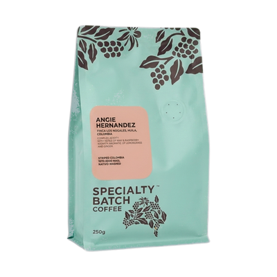 Angie Hernandez — upright transparent coffee hero