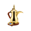 Arab Dalla Deem Electric Arabic Coffee Maker-Gold — product view on transparent background