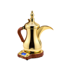 Arab Dalla Deem Electric Arabic Coffee Maker-Gold — product view on transparent background