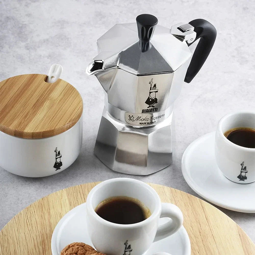 Bialetti Moka Express Coffee Maker - Silver - BeanBurds Brewing Gadgets 3 Cups Brewing Equipment