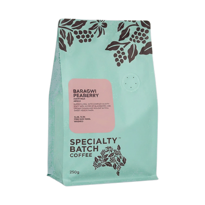 Baragwi Peaberry — upright transparent coffee hero