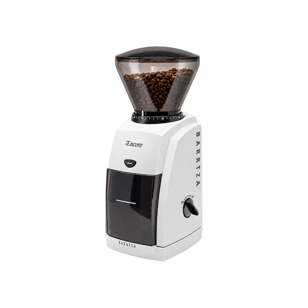 Baratza Encore Grinder — White matched product view, transparent background