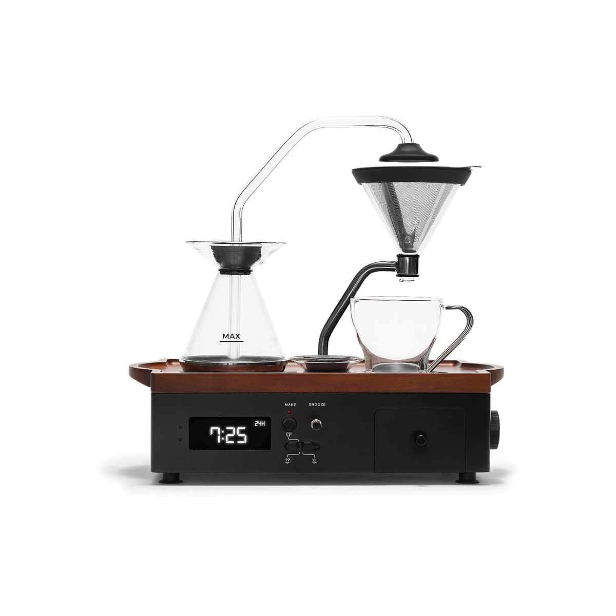 Barisieur™ Tea & Coffee Alarm Clock — square product photo with transparent padding