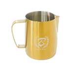 Barista Space Gold Milk Pitcher – Stainless Steel Jug for Latte Art — square product photo with transparent padding