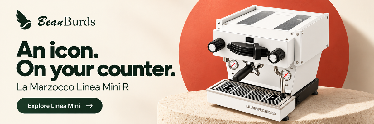 La Marzocco Linea Mini R in white. An icon. On your counter. Explore Linea Mini