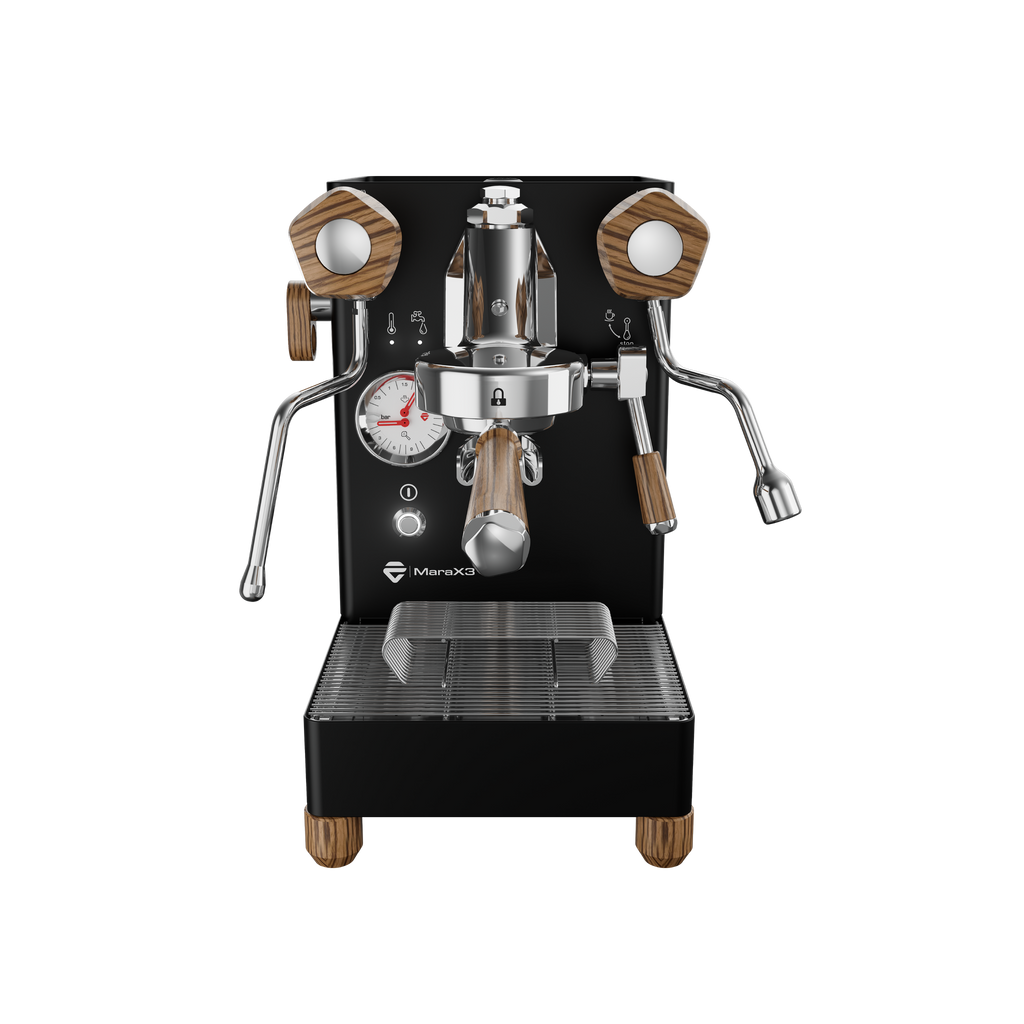 Lelit MaraX3 espresso machine in Black, front view