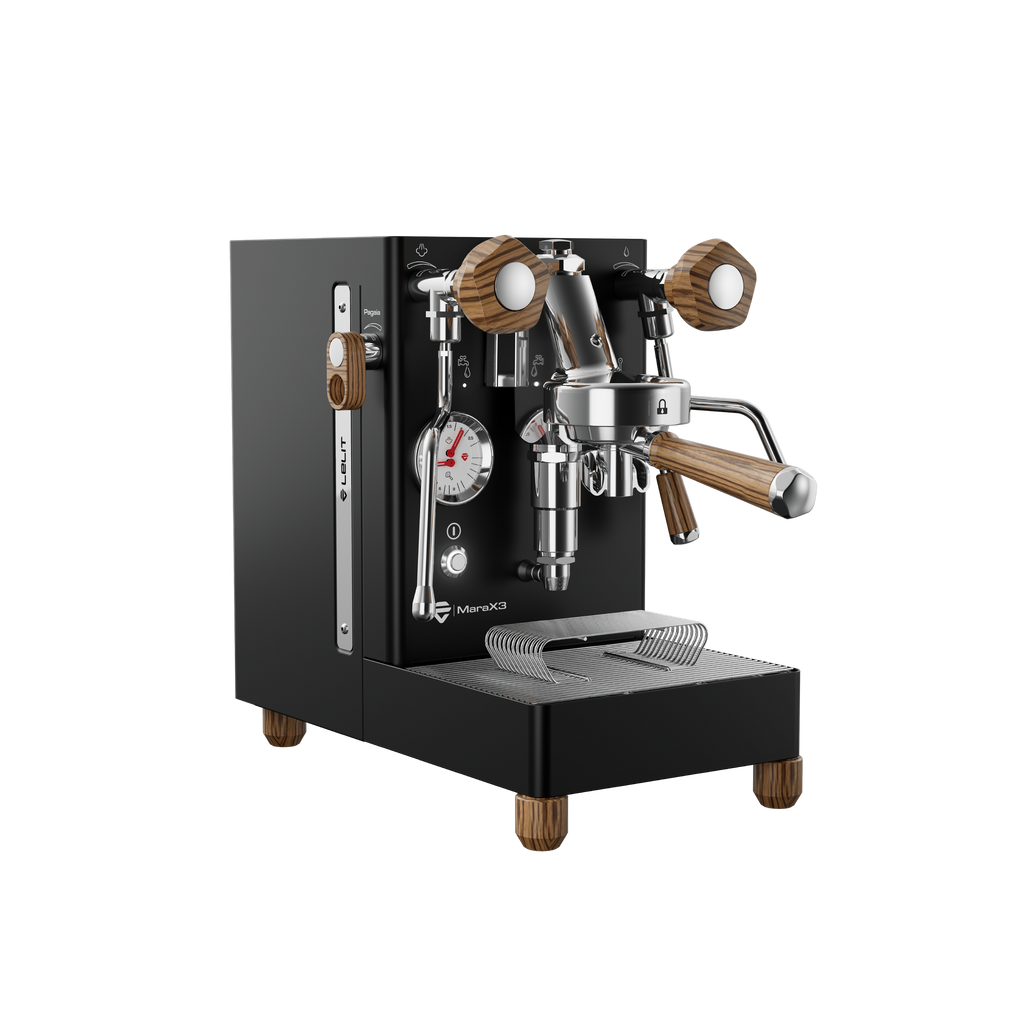 Lelit MaraX3 in Black, three-quarter view