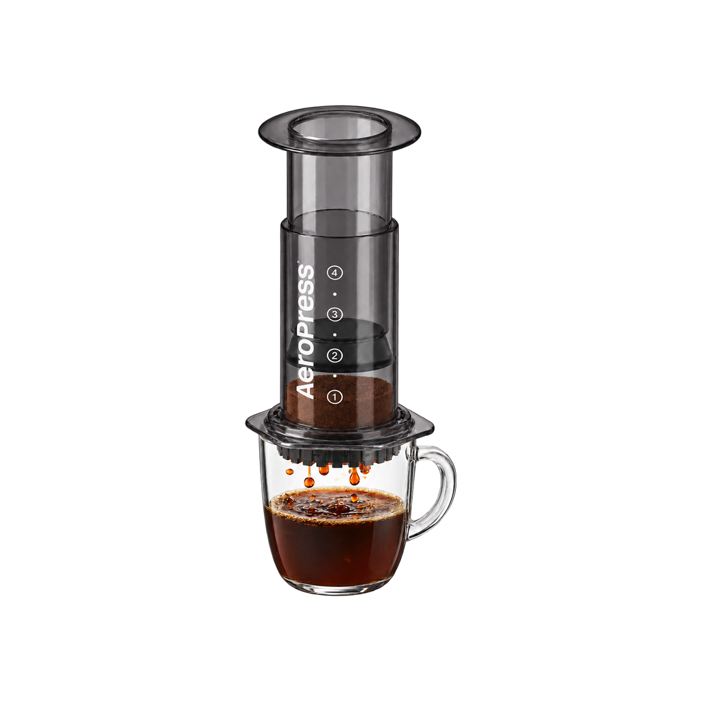 AeroPress Coffee Maker – Clear & Colored — Black — elevated product view