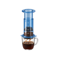 AeroPress Coffee Maker – Clear & Colored — Blue — elevated product view