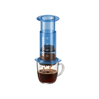 AeroPress Coffee Maker – Clear & Colored — Blue — elevated product view