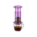 AeroPress Coffee Maker – Clear & Colored — Purple — elevated product view