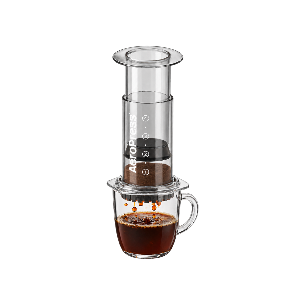 AeroPress Coffee Maker – Clear & Colored — White — elevated product view