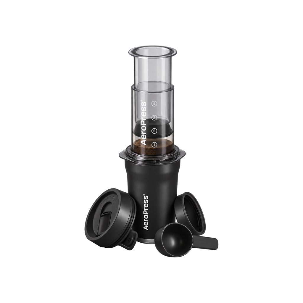 AeroPress Coffee Maker - Go Plus — Black — elevated product view