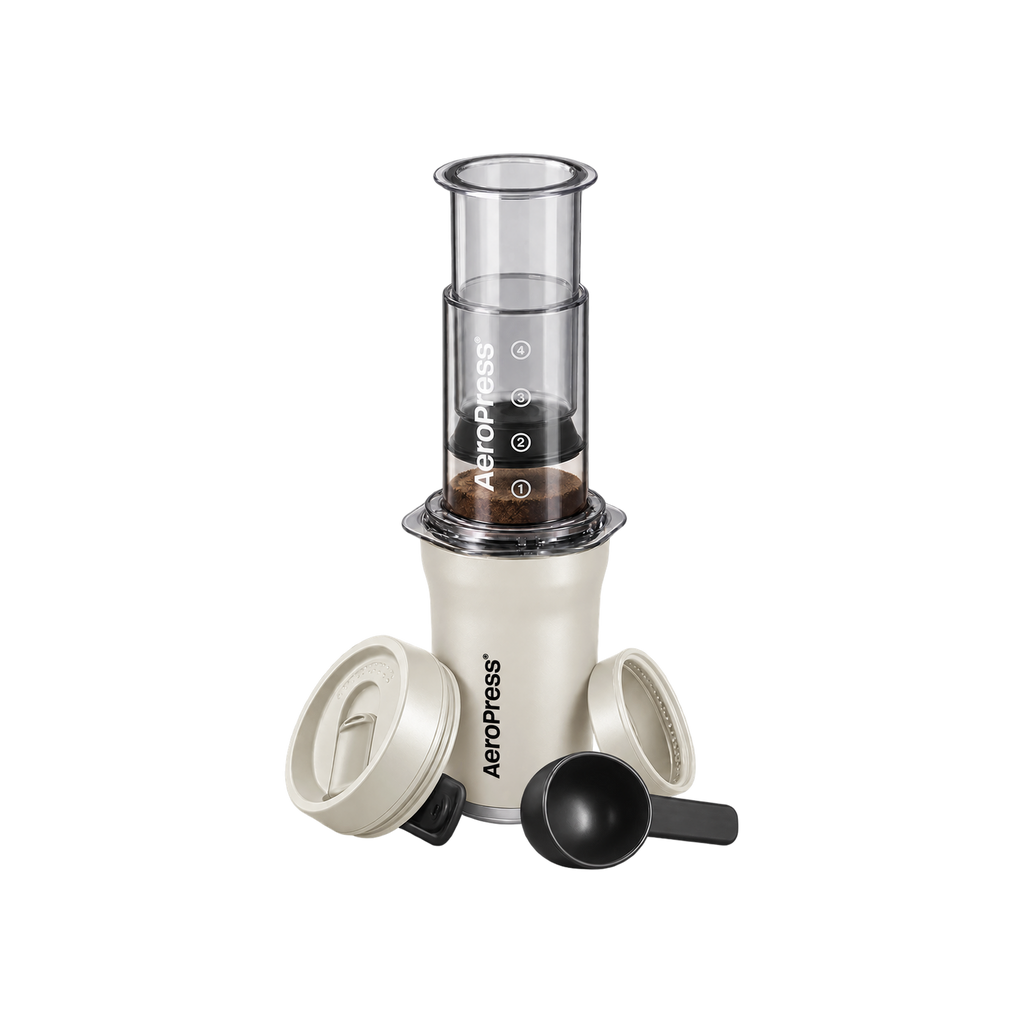 AeroPress Coffee Maker - Go Plus — White — elevated product view
