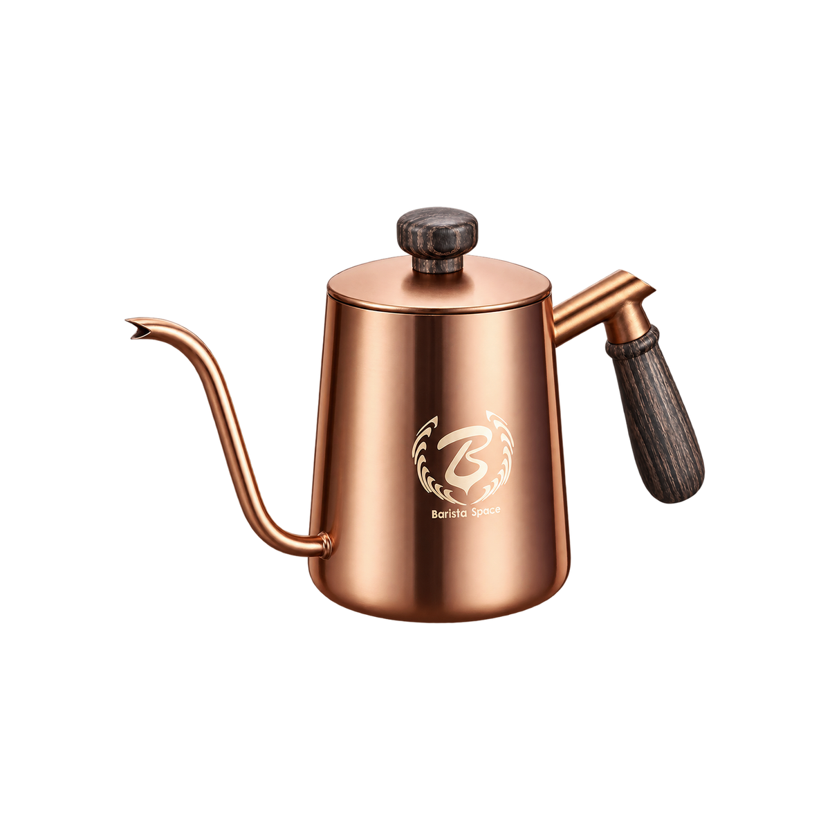 Barista Space Unique Spout Brewing Kettle 600ml — Rose Golden — elevated product view