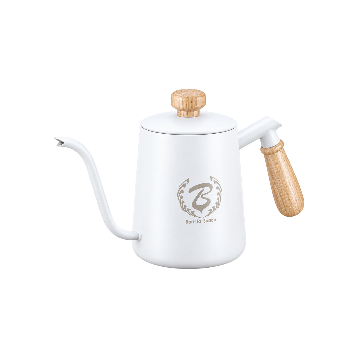 Barista Space Unique Spout Brewing Kettle 600ml — White — elevated product view