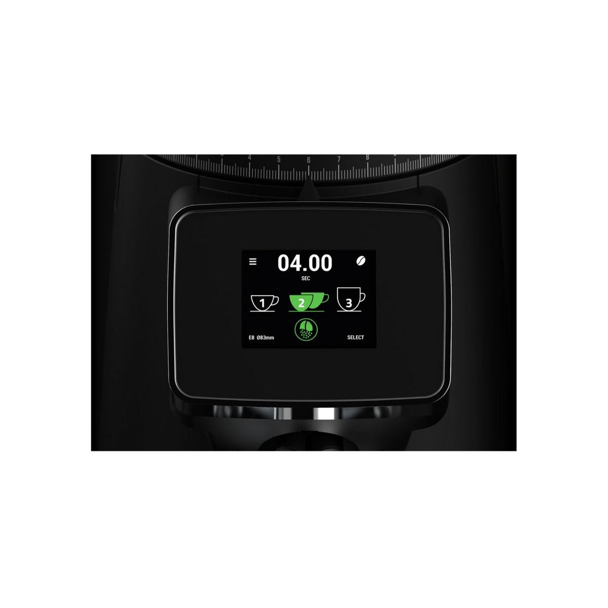 Compak E8 OD Grinder – 83mm, With Red Speed Burrs — transparent product image