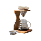 Hario V60 Olive Wood Stand Set — transparent product image