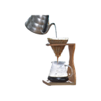 Hario V60 Olive Wood Stand Set — transparent product image