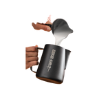 MHW-3Bomber - Milk Pitcher 3.0 450ml - Matte Black Round Spout — transparent product image
