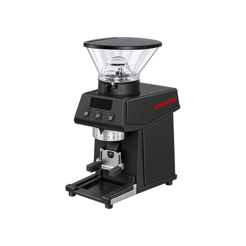 La Marzocco Pico Grinder — Black; consistent elevated angle, square transparent image