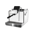 SYNESSO ES1 COMPACT SINGLE HEAD COFFEE MACHINE — White; consistent elevated view, square transparent image